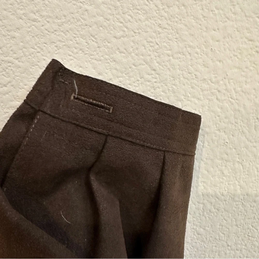 Vintage Halston Chocolate Brown Wool Duster Coat 1970s Union Made USA Minimalist - Picture 9 of 13